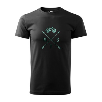 Tricou negru barbati, idee de cadou, pentru biciclisti, MTB Arrows, marime M Tricou negru barbati, idee de cadou, pentru biciclisti, MTB Arrows, marime M