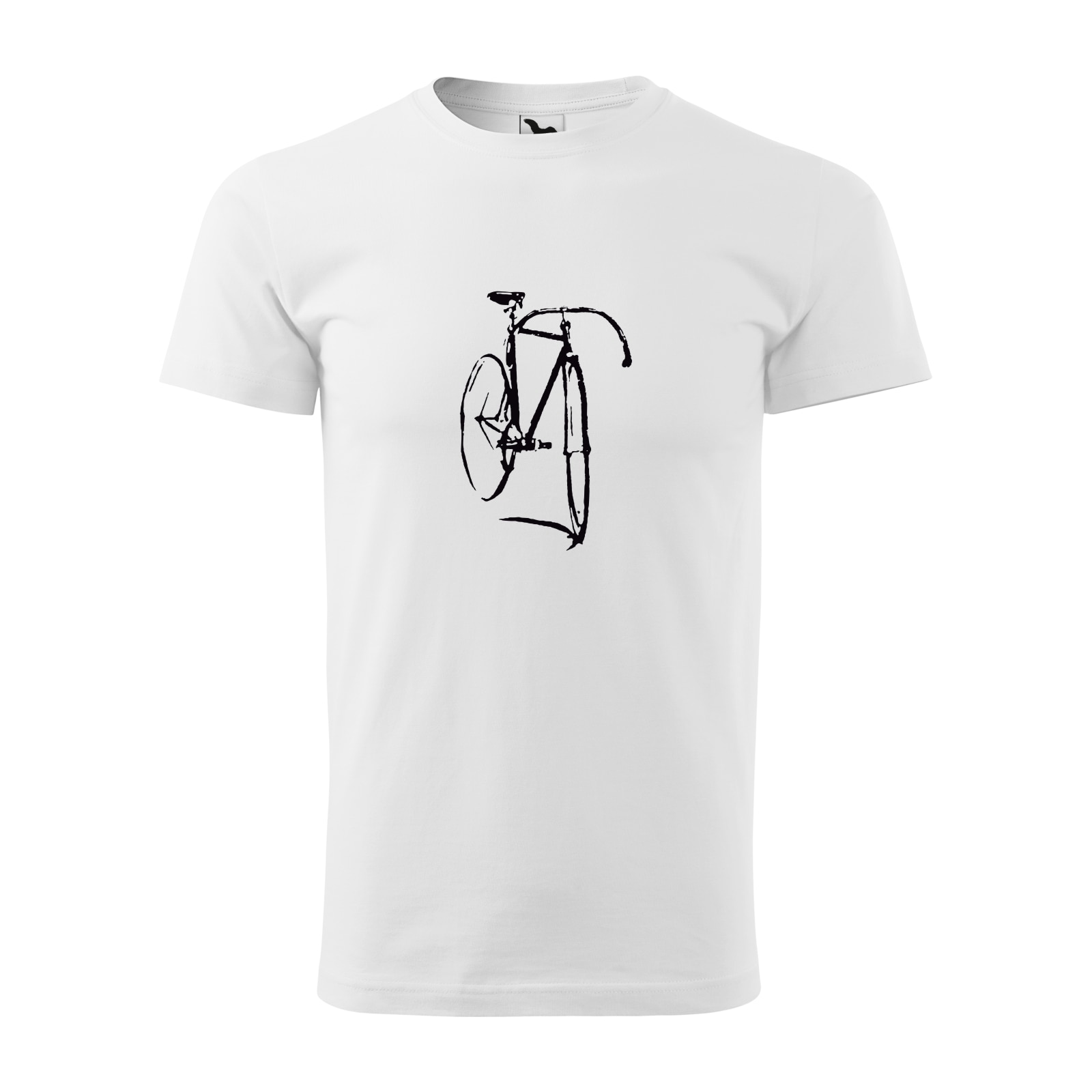 Tricou alb barbati, idee de cadou, pentru biciclisti, Old Bike, marime L