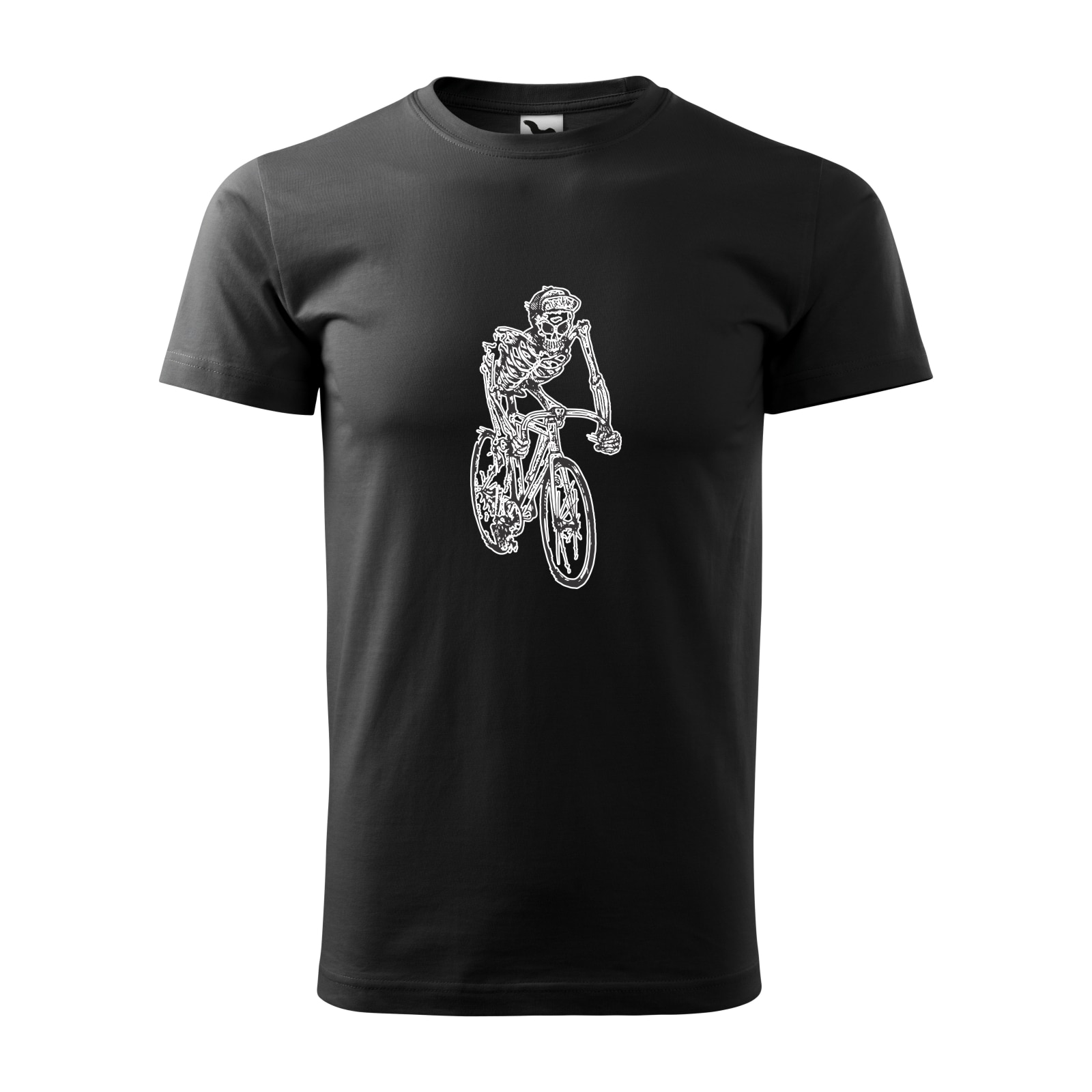 Tricou negru barbati, idee de cadou, pentru biciclisti, Skeleton Biker, marime S