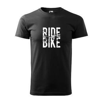 Tricou negru barbati, idee de cadou, pentru biciclisti, Ride a Bike, marime M