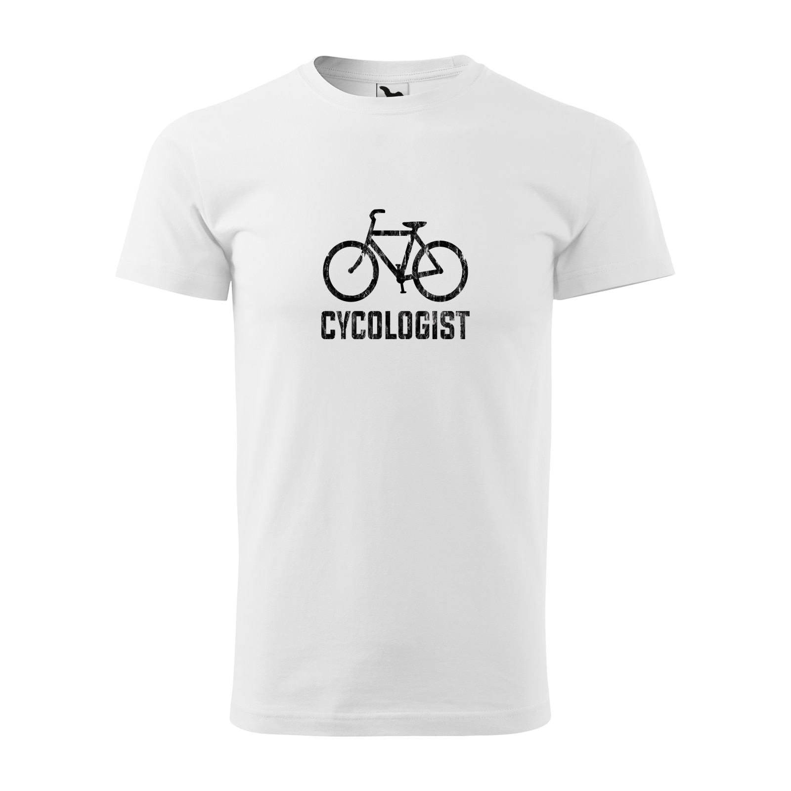 Tricou alb barbati, idee de cadou, pentru biciclisti, Second Cycologist, marime M