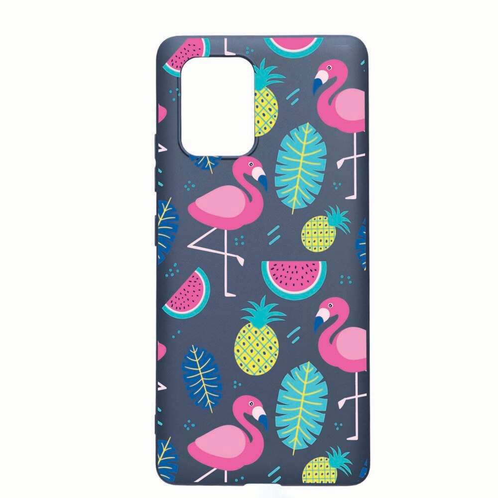 Husa Samsung Galaxy S10 Lite / A91, Flamingo, rezistenta la uzura, anti-alunecare, din silicon Premium, AlaskanBlue, AB91