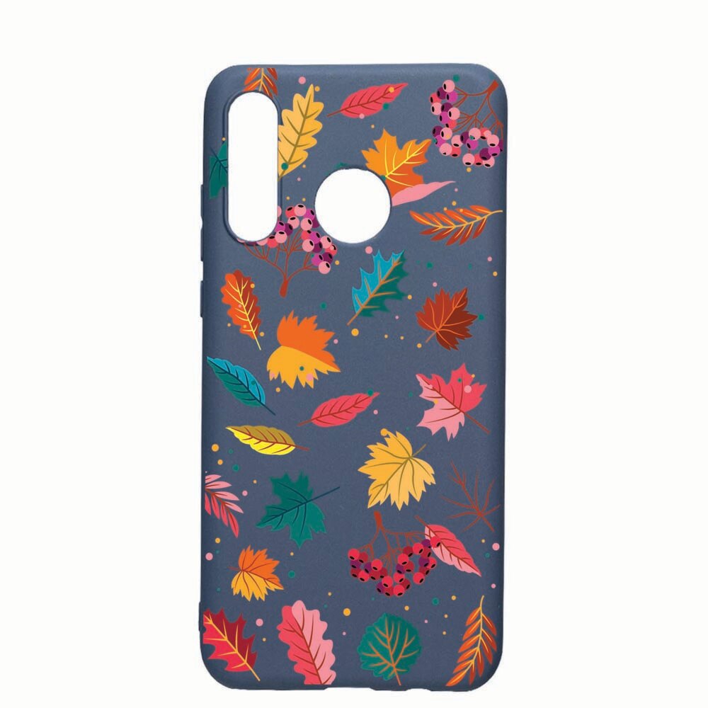 Husa Huawei P30 Lite, Feathers, rezistenta la uzura, anti-alunecare, din silicon Premium, AlaskanBlue, AB99