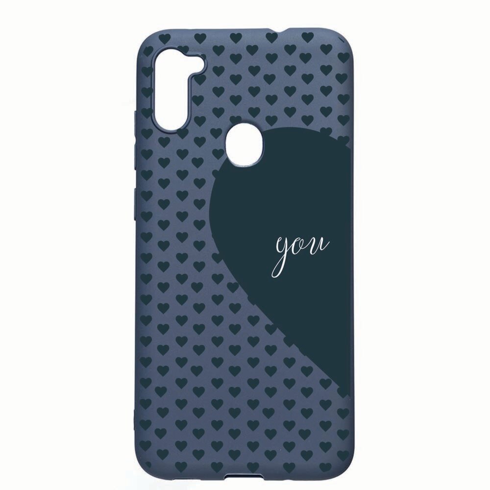 Husa Samsung Galaxy A11, Love You, rezistenta la uzura, anti-alunecare, din silicon Premium, AlaskanBlue, AB101