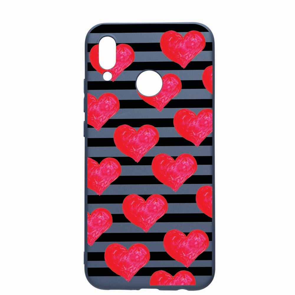 Husa Xiaomi Redmi 7, Red Heart, rezistenta la uzura, anti-alunecare, din silicon Premium, AlaskanBlue, AB102