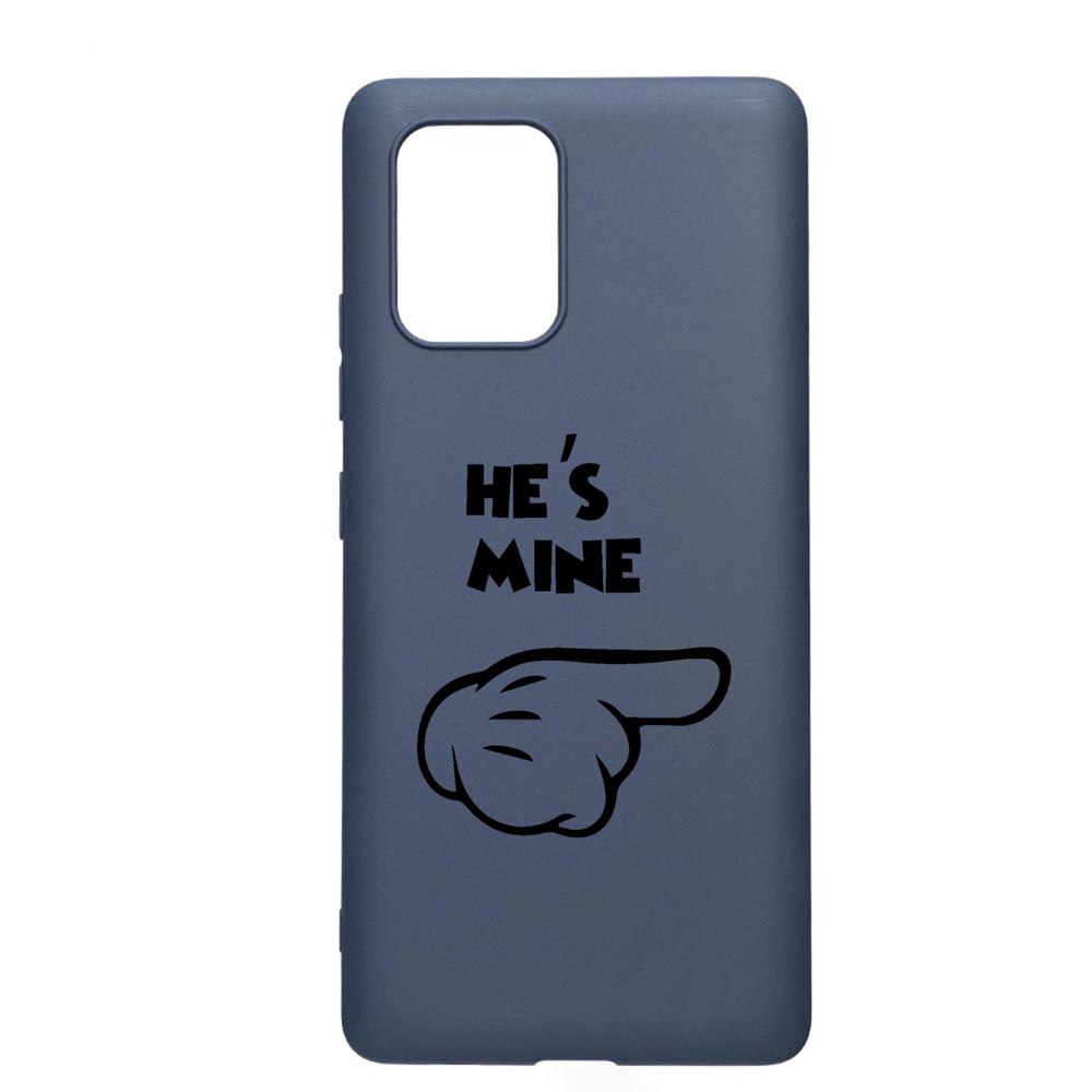 Husa Samsung Galaxy S10 Lite / A91, He's Mine, rezistenta la uzura, anti-alunecare, din silicon Premium, AlaskanBlue, AB105