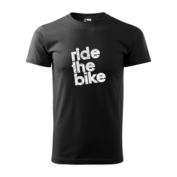 Tricou negru barbati, idee de cadou, pentru biciclisti, Ride the Bike, marime L Tricou negru barbati, idee de cadou, pentru biciclisti, Ride the Bike, marime L