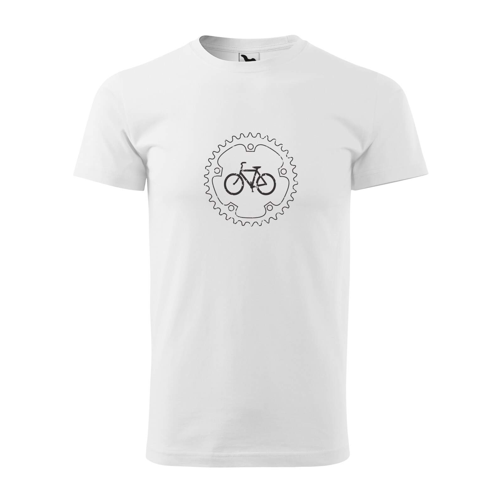 Tricou alb barbati, idee de cadou, pentru biciclisti, Center of my Life, marime XS