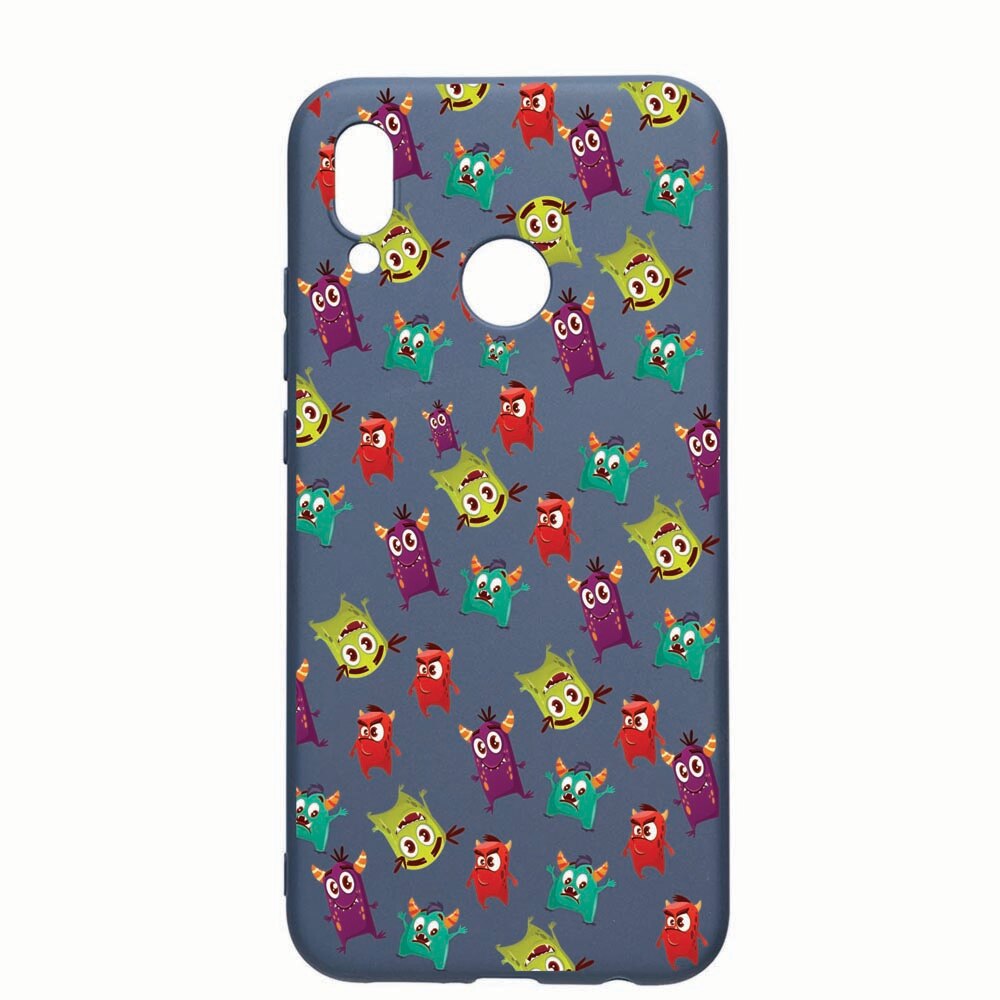 Husa Huawei P Smart 2019, Monster, rezistenta la uzura, anti-alunecare, din silicon Premium, AlaskanBlue, AB121