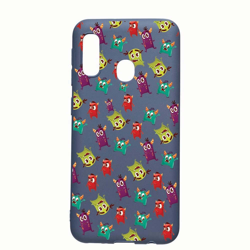 Husa Samsung Galaxy A20e, Monster, rezistenta la uzura, anti-alunecare, din silicon Premium, AlaskanBlue, AB121