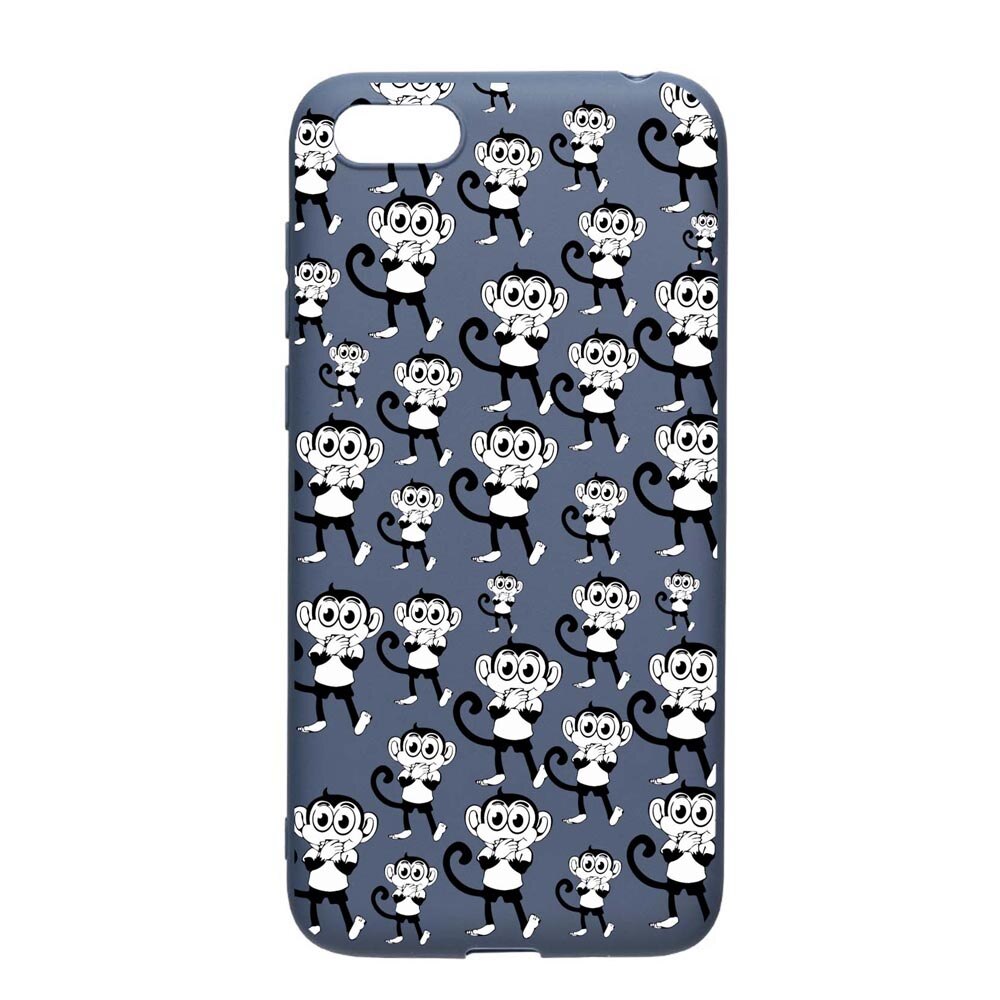Husa Apple iPhone 6S / 6, Monkey, rezistenta la uzura, anti-alunecare, din silicon Premium, AlaskanBlue, AB142