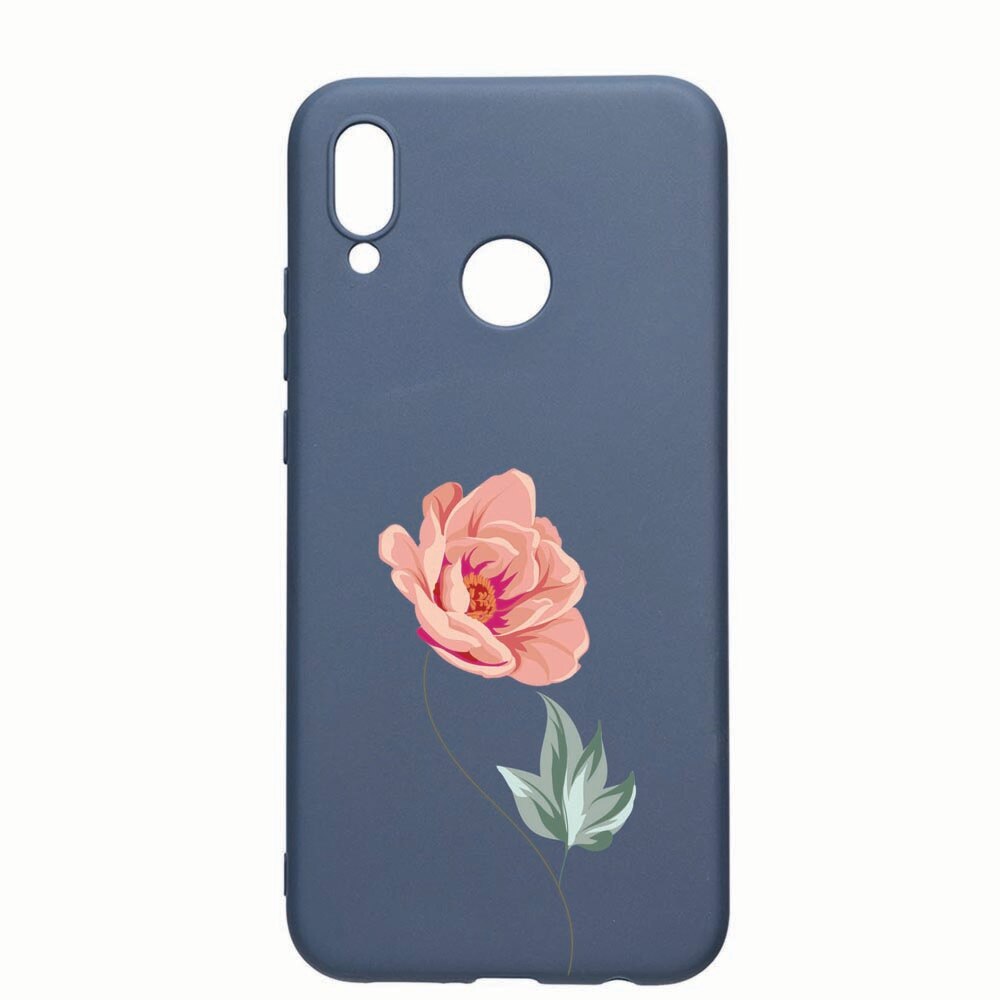 Husa Huawei P20 Lite, Rose, rezistenta la uzura, anti-alunecare, din silicon Premium, AlaskanBlue, AB127