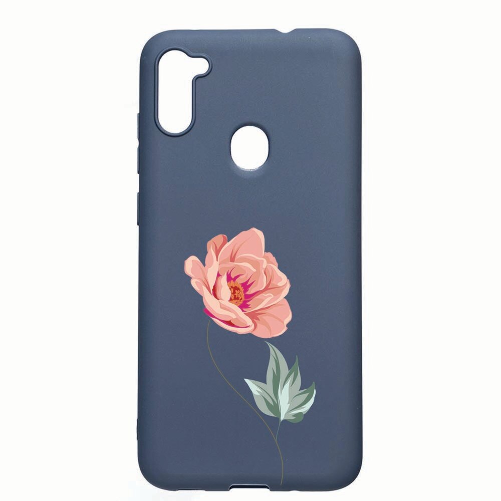 Husa Samsung Galaxy A11, Rose, rezistenta la uzura, anti-alunecare, din silicon Premium, AlaskanBlue, AB127