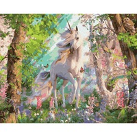 set picturi pe numere acuarello unicorn 40x50cm culori acrilice pensule panza incadrata pe o rama de lemn imagen 17_0_
0