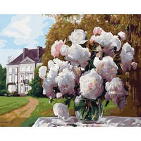set picturi pe numere acuarello blossom flowers 40x50cm culori acrilice pensule panza incadrata pe o rama de lemn imagen 26_0_
0