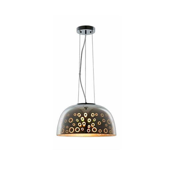 Pendul E27, Model Umbrela, Optonica, Sticla 3D, Chrome Circles
