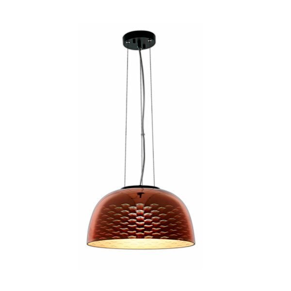 Pendul E27, Model Umbrela, Optonica, Sticla 3D, Copper Seagull