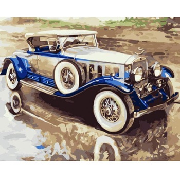 Tablou M1, Masina de epoca albastra, Pictura cu Diamante, Goblen cu pietre 5D, 20 x 30 cm - Krista® Tablou M1, Masina de epoca albastra, Pictura cu Diamante, Goblen cu pietre 5D, 20 x 30 cm - Krista®