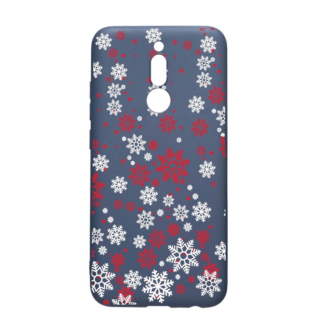 Husa Xiaomi Redmi 8, Winter, rezistenta la uzura, anti-alunecare, din silicon Premium, AlaskanBlue, AB154