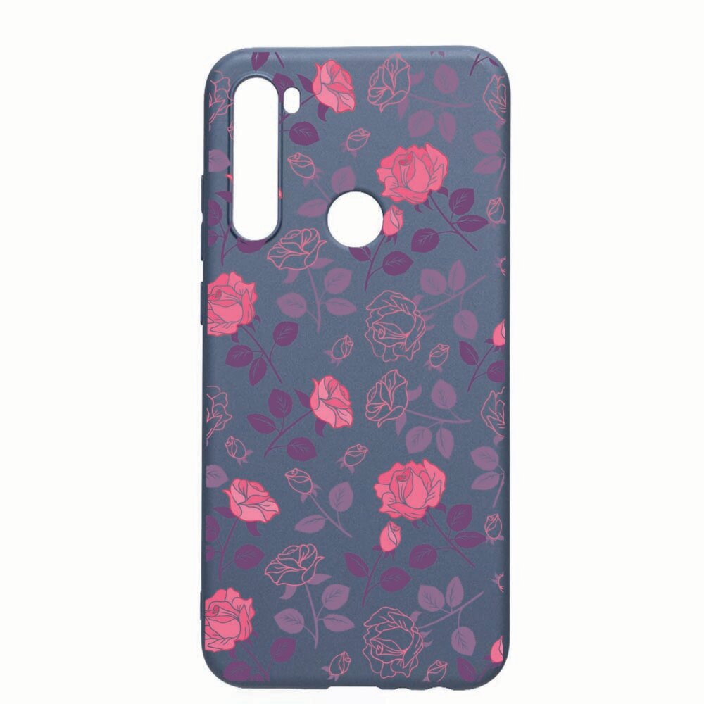 Husa Xiaomi Redmi Note 8T, Roses, rezistenta la uzura, anti-alunecare, din silicon Premium, AlaskanBlue, AB168