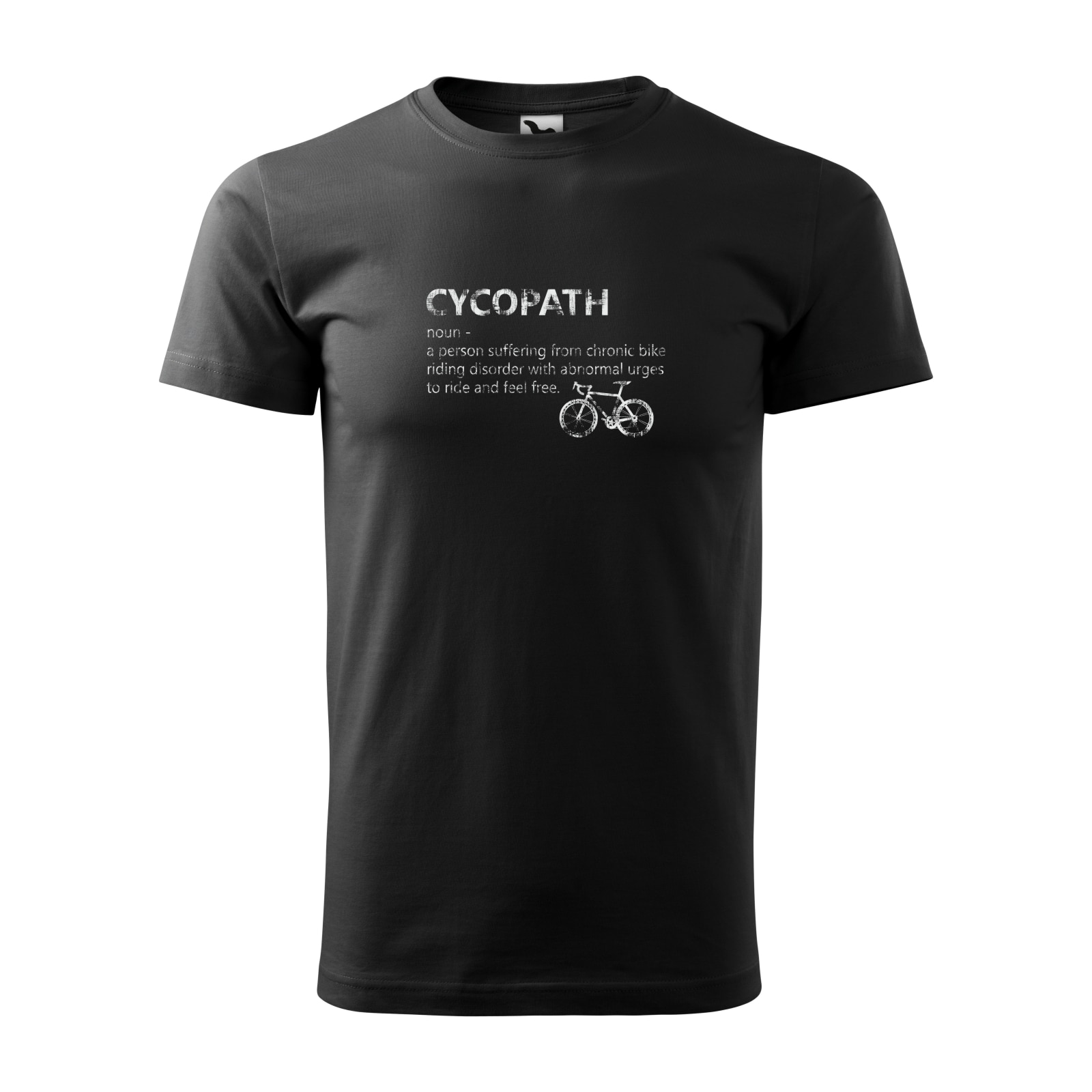 Tricou negru barbati, idee de cadou, pentru biciclisti, Cycopath Definition, marime L