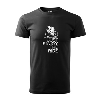 Tricou negru barbati, idee de cadou, pentru biciclisti, Secret of Life, marime L