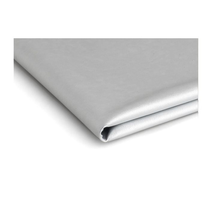 Piele ecologica, Imitatie de piele naturala, Argintie, 50 x 140 cm