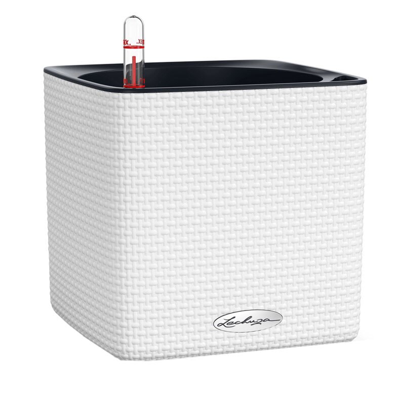 Ghiveci Lechuza Cube Color 16 (17 x 17 x 16 cm) Alb 13580