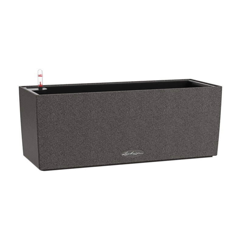 Ghiveci Lechuza Balconera Stone 50 (50 x 19 x 19 cm) Negru Grafit 15652