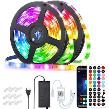 Kit Banda led 10 Metri RGB 5050,Vaxiuja,Transformator 5A,IP65,Telecomanda IR 44 Taste,Multicolor Kit Banda led 10 Metri RGB 5050,Vaxiuja,Transformator 5A,IP65,Telecomanda IR 44 Taste,Multicolor