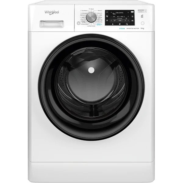 Masina de spalat rufe frontala WHIRLPOOL FFD9448BVEE, 6th sense, FreshCare+, 9kg, 1400rpm, Clasa A+++, alb