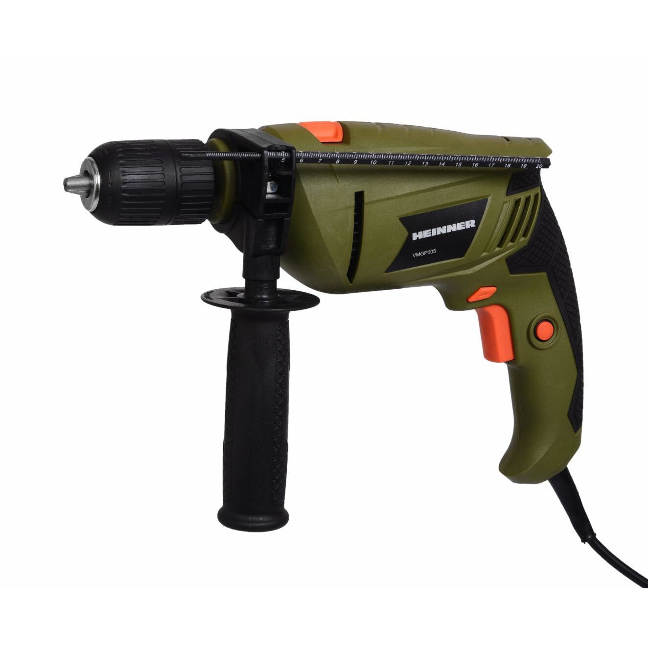 Masina de gaurit profesionala Euro HR cu percutie, 800W, cu mandrina multifunctionala, Verde