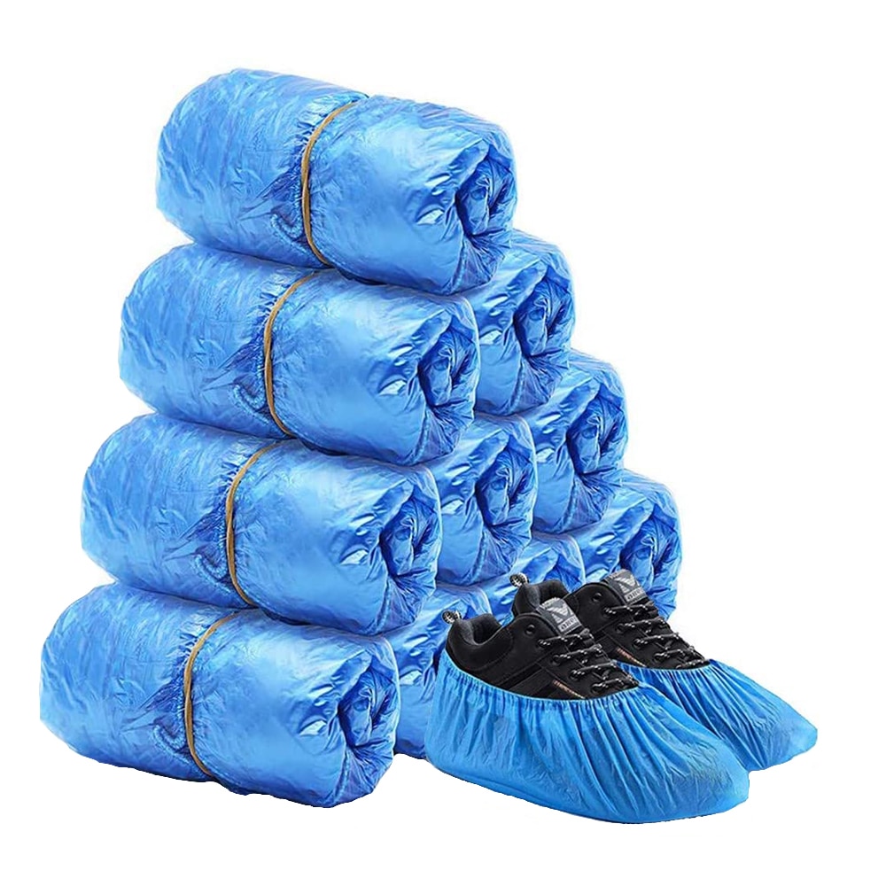 Set 500 Botosei universali Acoperitori protectie Incaltaminte, Elastic dublu din Polietilena, Pentru cabinete, locuinte office AKU AK5057