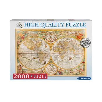 Puzzle pentru copii Clementoni Ancient Map 2000 piese 97787, Multicolor Puzzle pentru copii Clementoni Ancient Map 2000 piese 97787, Multicolor