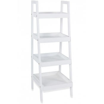 Raft 4 nivele din lemn, 30 x 29 x 100 cm, alb, RH1908-08W Raft 4 nivele din lemn, 30 x 29 x 100 cm, alb, RH1908-08W