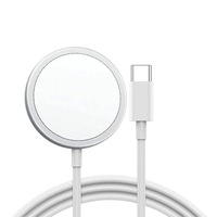 incarcator magnetic wireless magsafe compatibil cu apple iphone 1212 pro12 pro max12 mini fast charging  adaptor de priza usb-c 18w alb imagen 12_0_
0