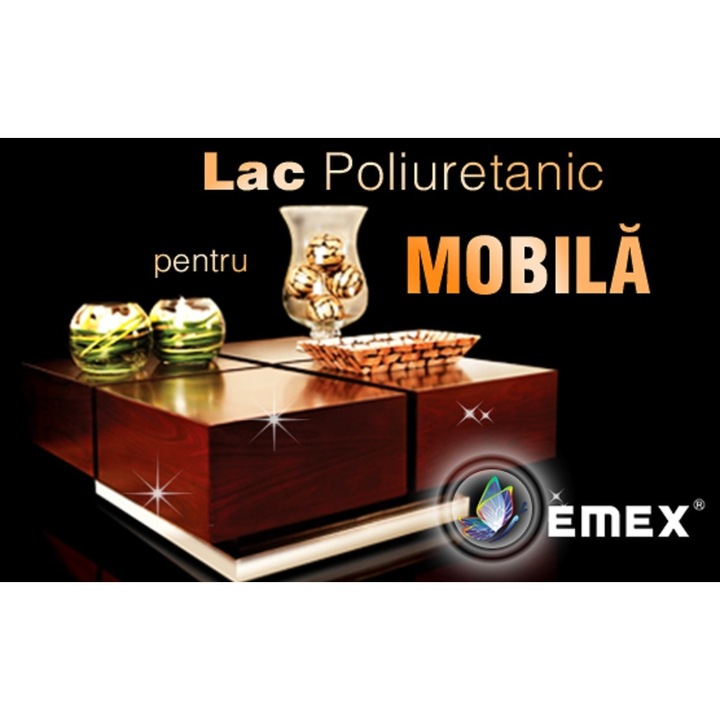 "EMEX" полиуретанов лак за мебели, абанос, 3 кг кутия, включен ...