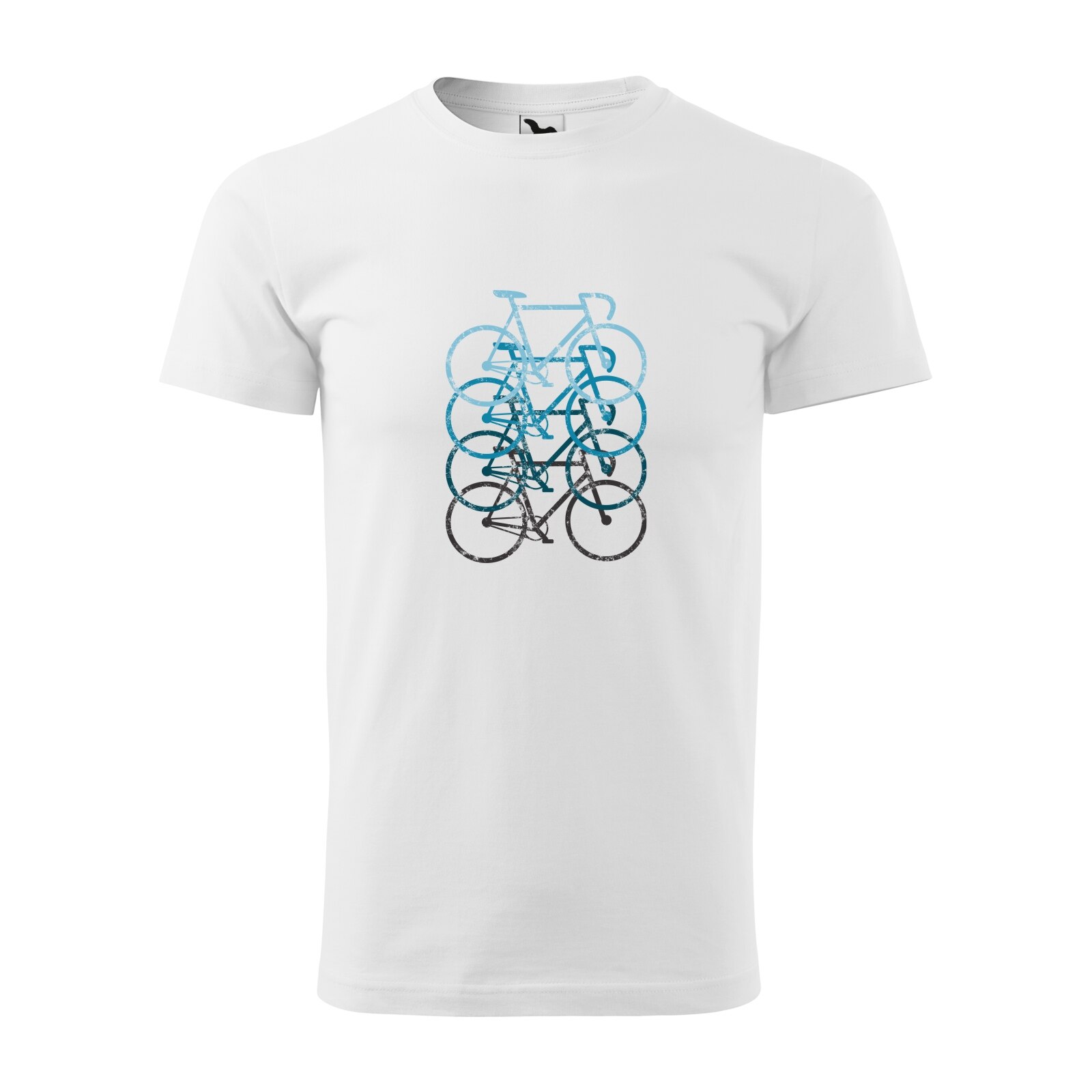 Tricou alb barbati, idee de cadou, pentru biciclisti, Shadow Bikes, marime L