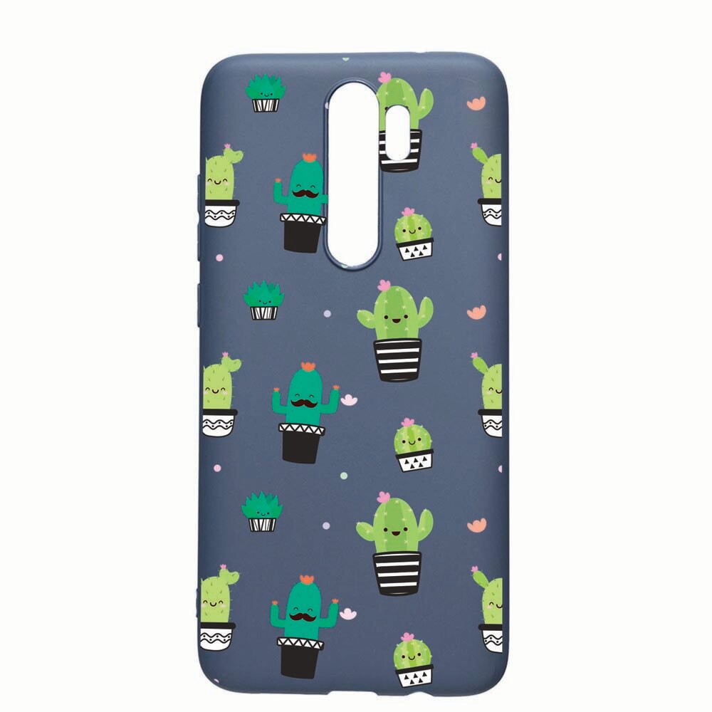 Husa Xiaomi Redmi Note 8 Pro, Cactus, rezistenta la uzura, anti-alunecare, din silicon Premium, AlaskanBlue, AB165