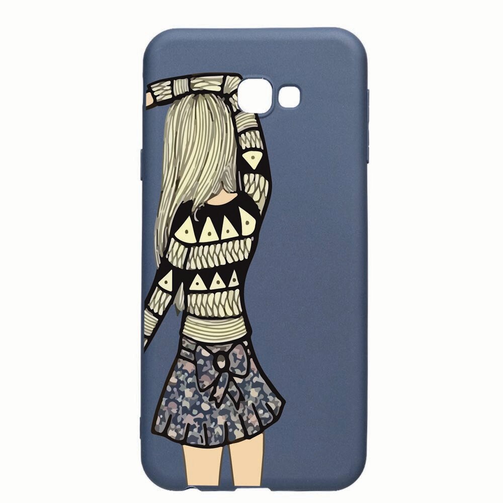 Husa Samsung Galaxy S9, Girl, rezistenta la uzura, anti-alunecare, din silicon Premium, AlaskanBlue, AB187