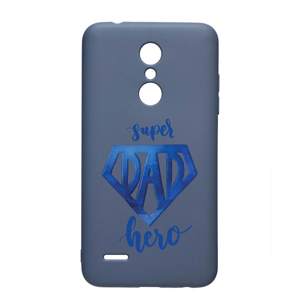 Husa LG K11 / K11 Plus / K10 2018, Super Hero Dad, rezistenta la uzura, anti-alunecare, din silicon Premium, AlaskanBlue, AB182
