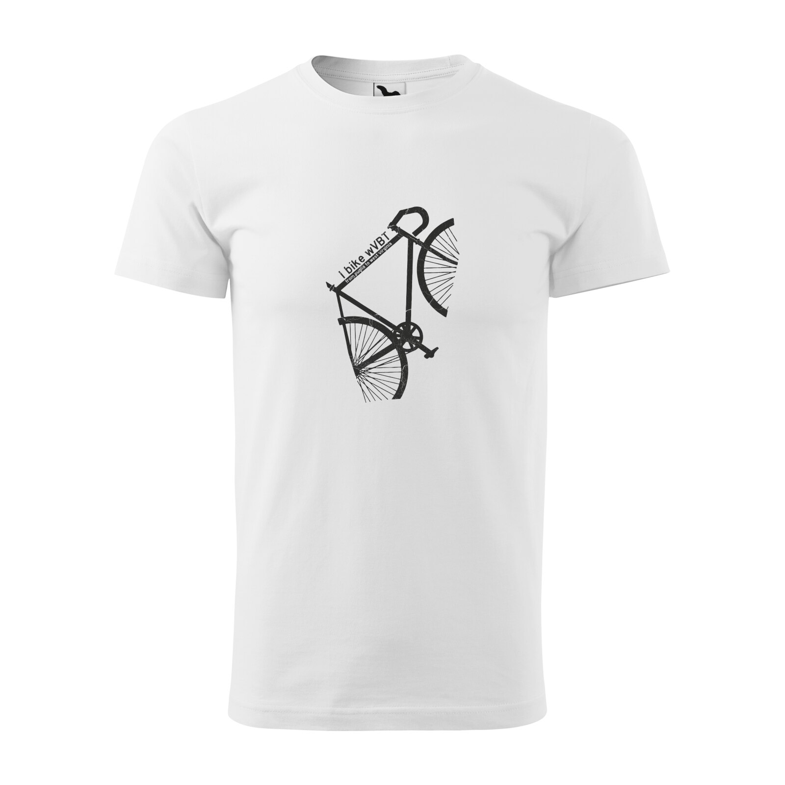 Tricou alb barbati, idee de cadou, pentru biciclisti, Bike Uphill, marime L