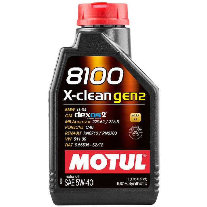 Моторно масло Motul 8100 X-CLEAN GEN2 5W40, 1L