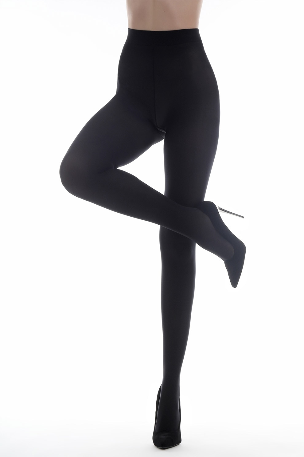 Laura Baldini, Dres din microfibra 3D Second Skin - 80 DEN, Negru