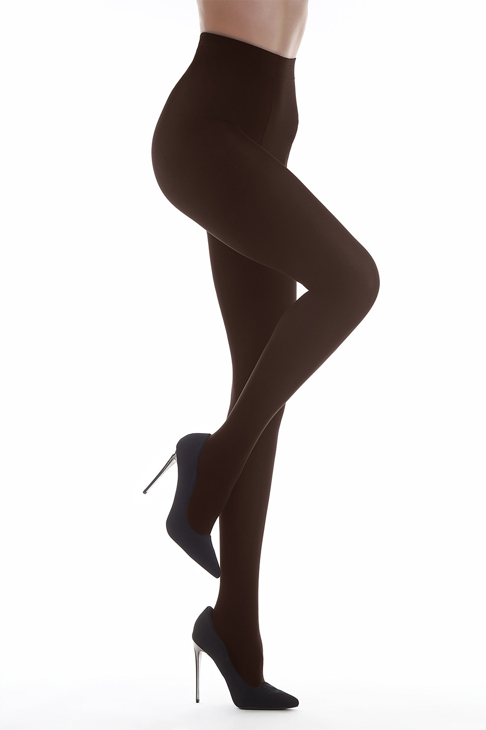 Laura Baldini, Dres din microfibra Second Skin 3D - 100 DEN, Maro inchis