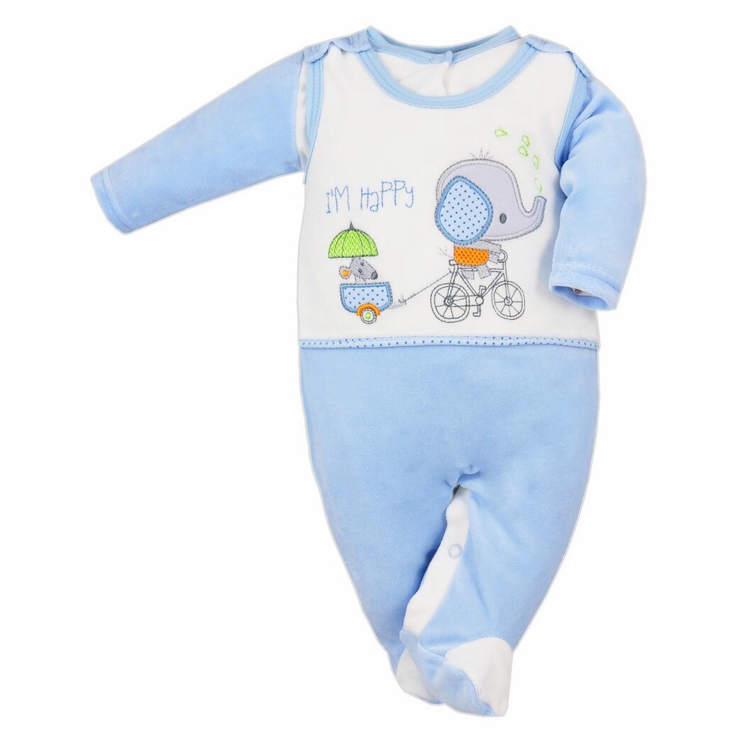 Compleu 2 piese salopeta si bluza pentru baieti Koala 3564-AL, Albastru