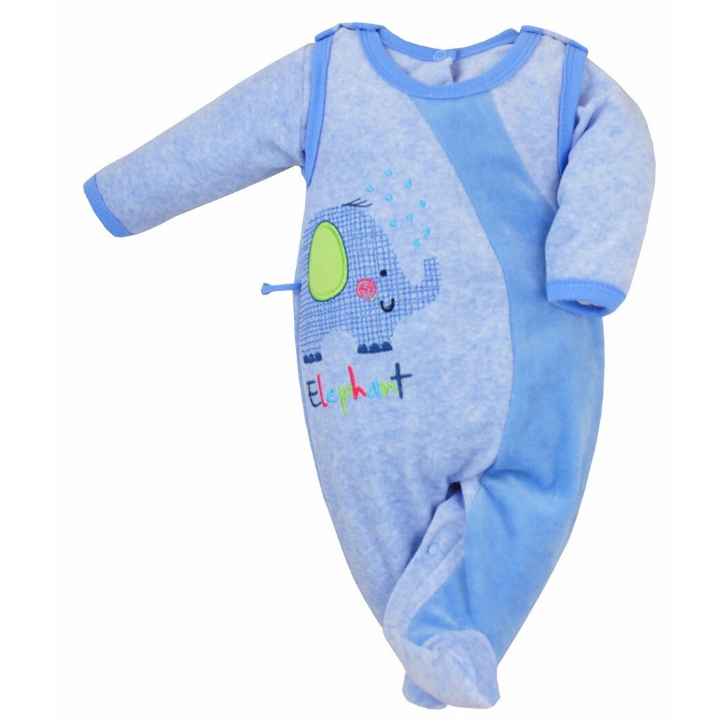 Compleu 2 piese salopeta si bluza pentru baieti Koala Dumbo 05-415AL, Albastru, 74