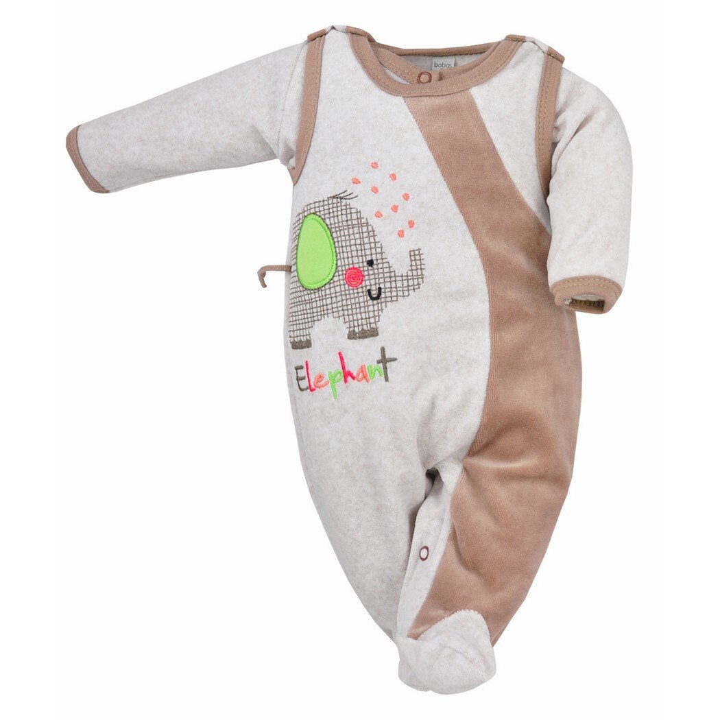 Compleu 2 piese salopeta si bluza pentru baieti Koala Dumbo 05-415MA, Crem