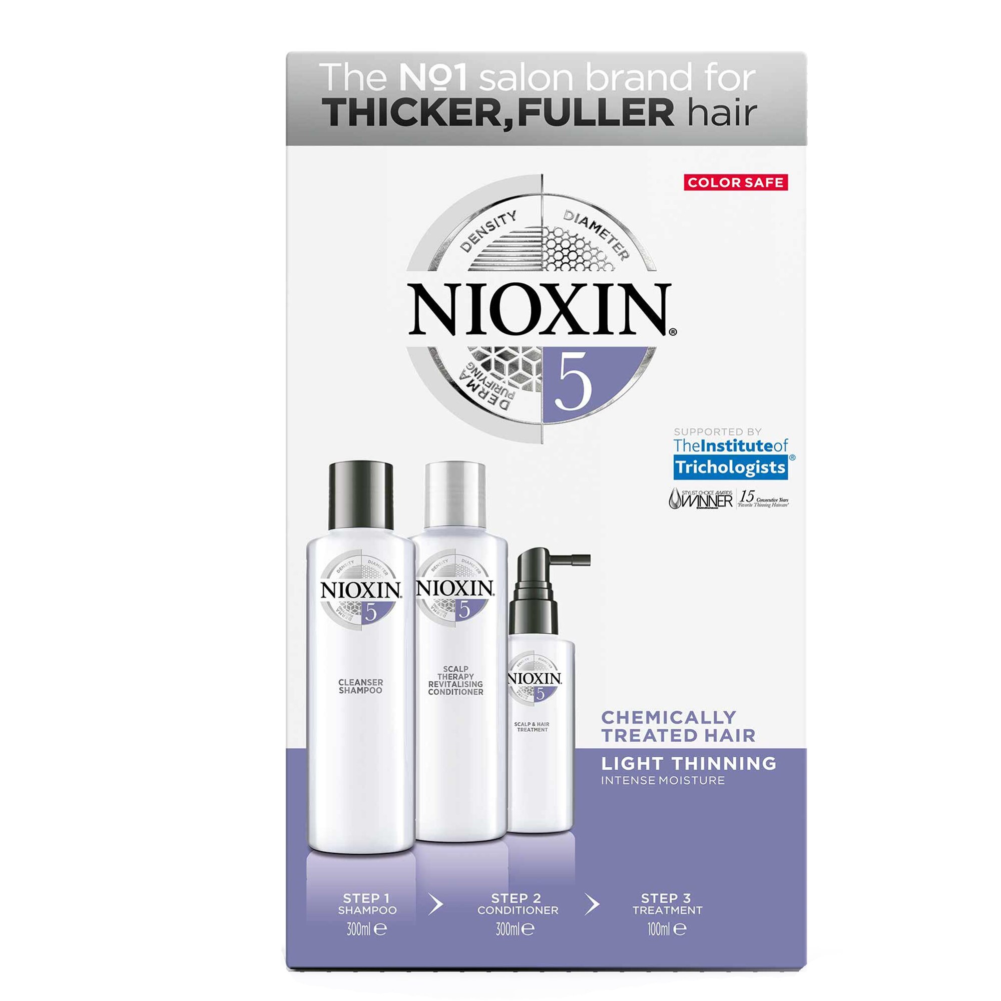 Kit impotriva caderii parului Nioxin System 6: Sampon, 300 ml + Balsam, 300 ml + Tratament, 100 ml