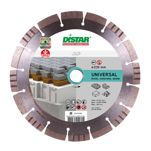 Disc diamantat Bestseller Universal 232mm 1A1RSS/C3 232x2,6x12x22,23 Beton, caramida, pavaj